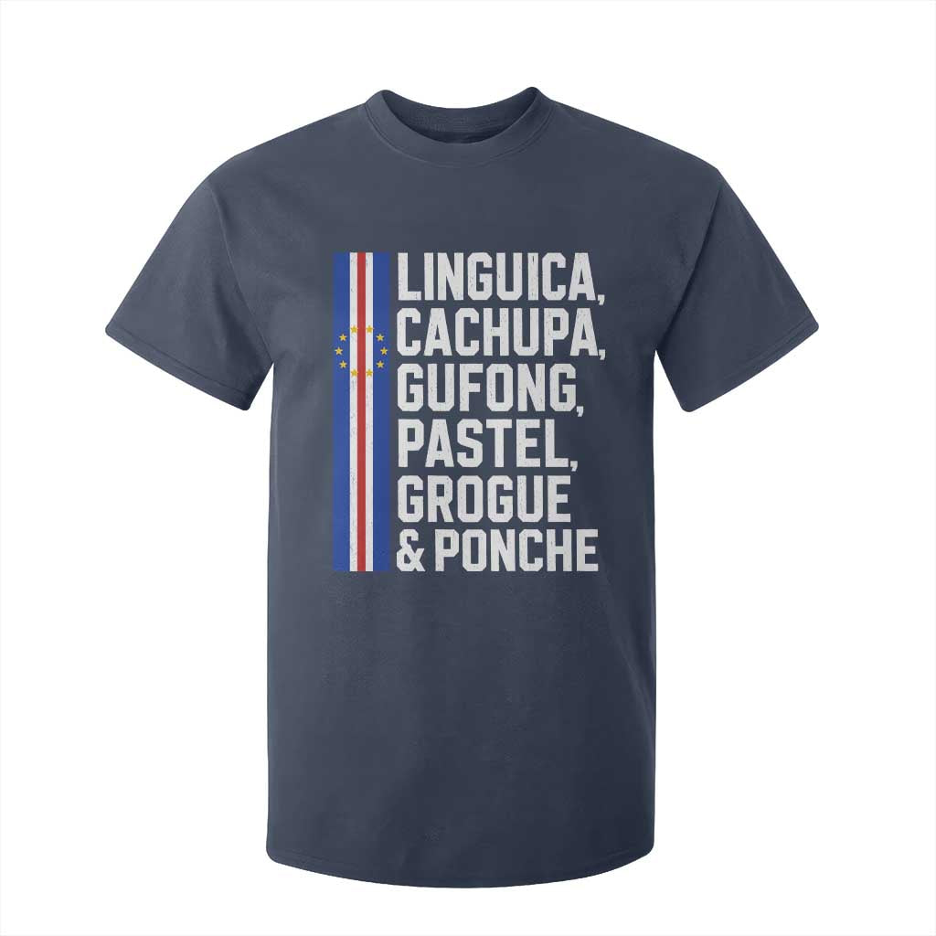 Cape Verde Cuisine T Shirt For Kid Linguica Cachupa Gufong Cabo Verde Heritage