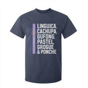 Cape Verde Cuisine T Shirt For Kid Linguica Cachupa Gufong Cabo Verde Heritage