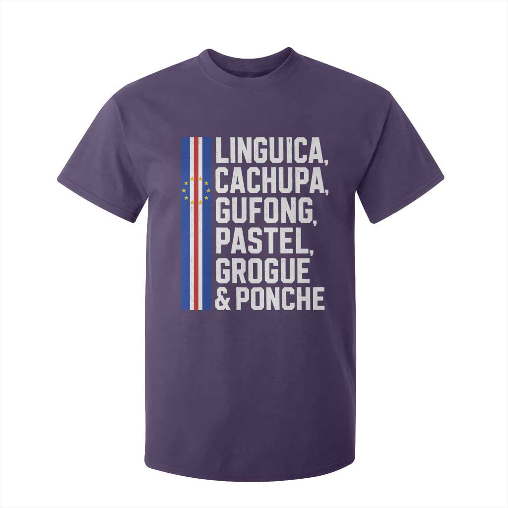 Cape Verde Cuisine T Shirt For Kid Linguica Cachupa Gufong Cabo Verde Heritage