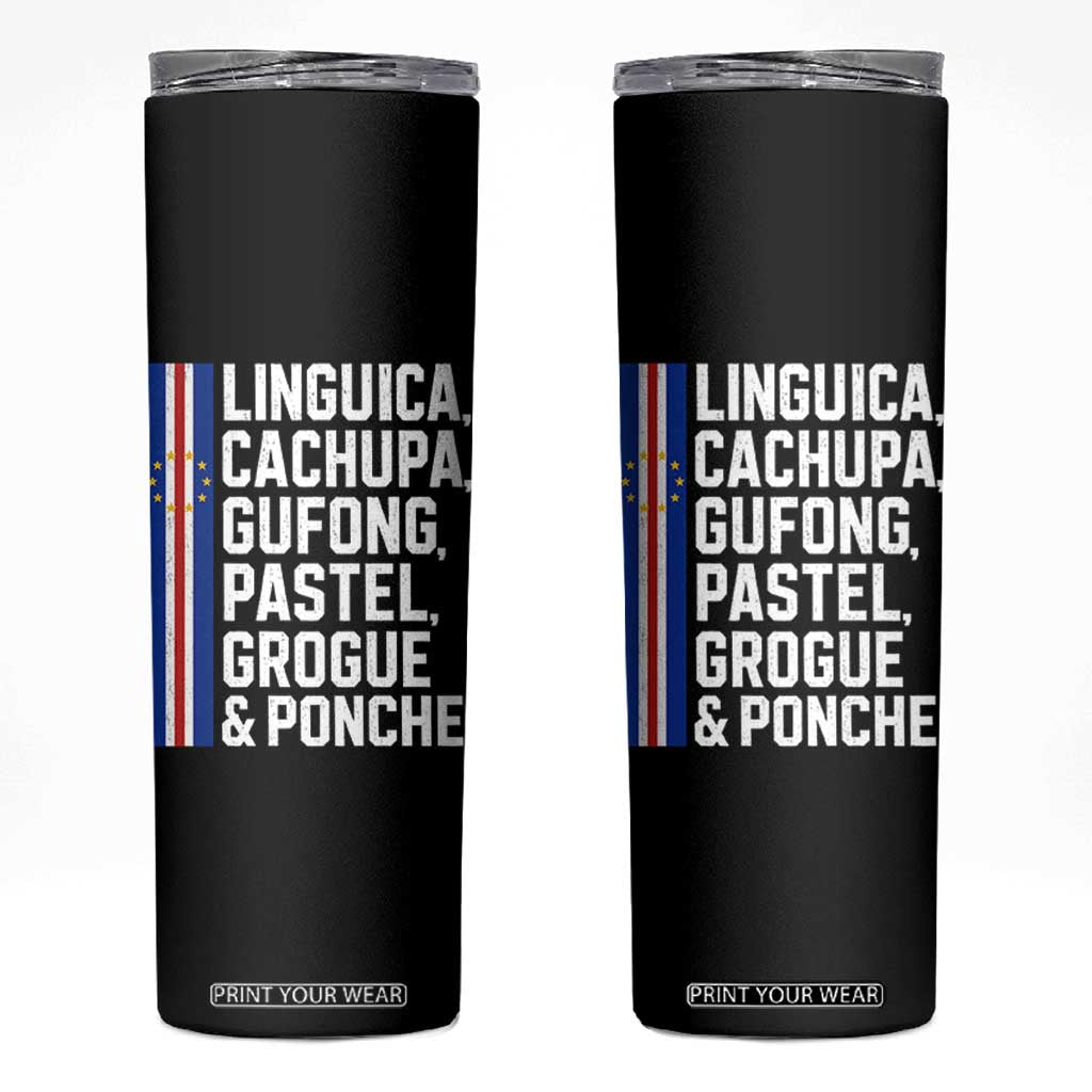 Cape Verde Cuisine Skinny Tumbler Linguica Cachupa Gufong Cabo Verde Heritage