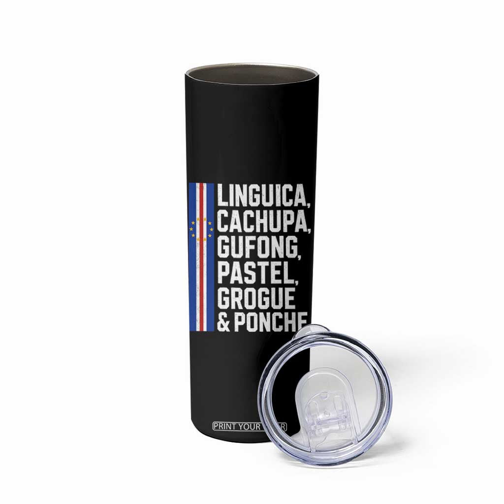 Cape Verde Cuisine Skinny Tumbler Linguica Cachupa Gufong Cabo Verde Heritage
