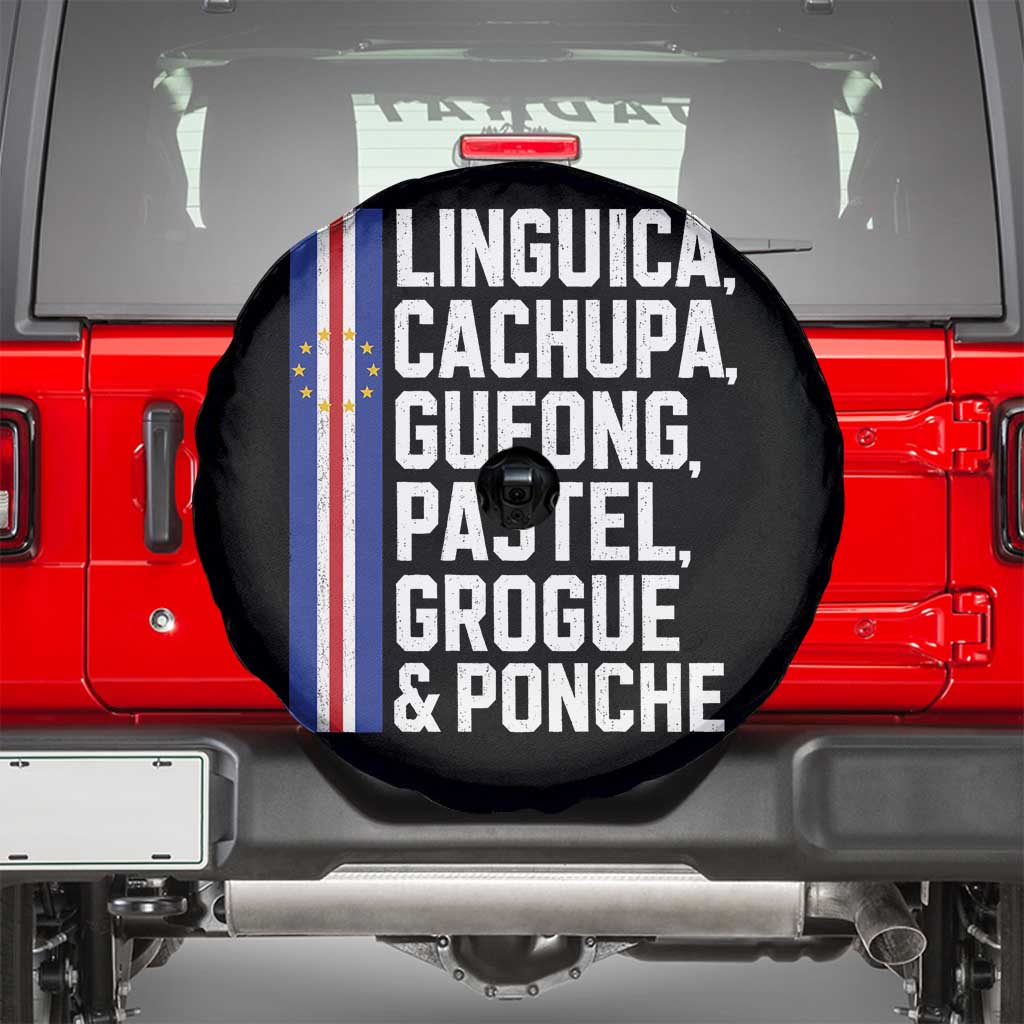 Cape Verde Cuisine Spare Tire Cover Linguica Cachupa Gufong Cabo Verde Heritage