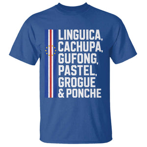 Cape Verde Cuisine T Shirt Linguica Cachupa Gufong Cabo Verde Heritage