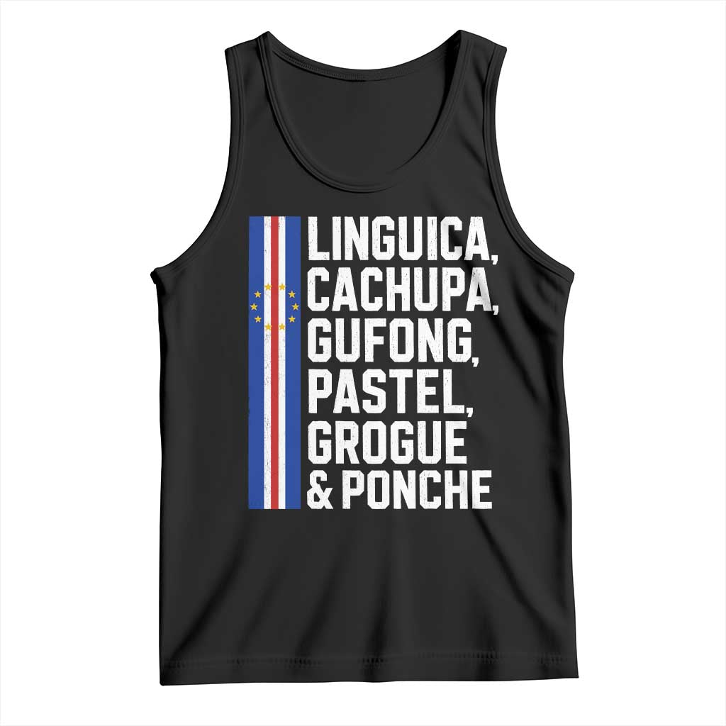 Cape Verde Cuisine Tank Top Linguica Cachupa Gufong Cabo Verde Heritage