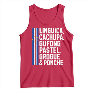 Cape Verde Cuisine Tank Top Linguica Cachupa Gufong Cabo Verde Heritage