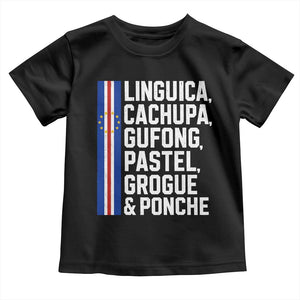 Cape Verde Cuisine Toddler T Shirt Linguica Cachupa Gufong Cabo Verde Heritage