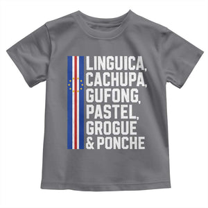 Cape Verde Cuisine Toddler T Shirt Linguica Cachupa Gufong Cabo Verde Heritage