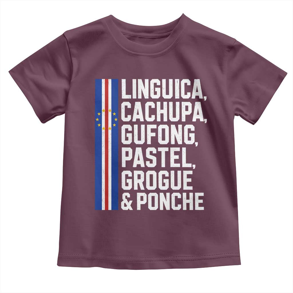 Cape Verde Cuisine Toddler T Shirt Linguica Cachupa Gufong Cabo Verde Heritage