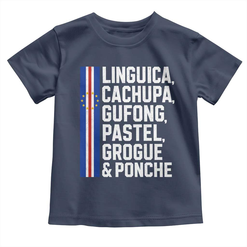 Cape Verde Cuisine Toddler T Shirt Linguica Cachupa Gufong Cabo Verde Heritage