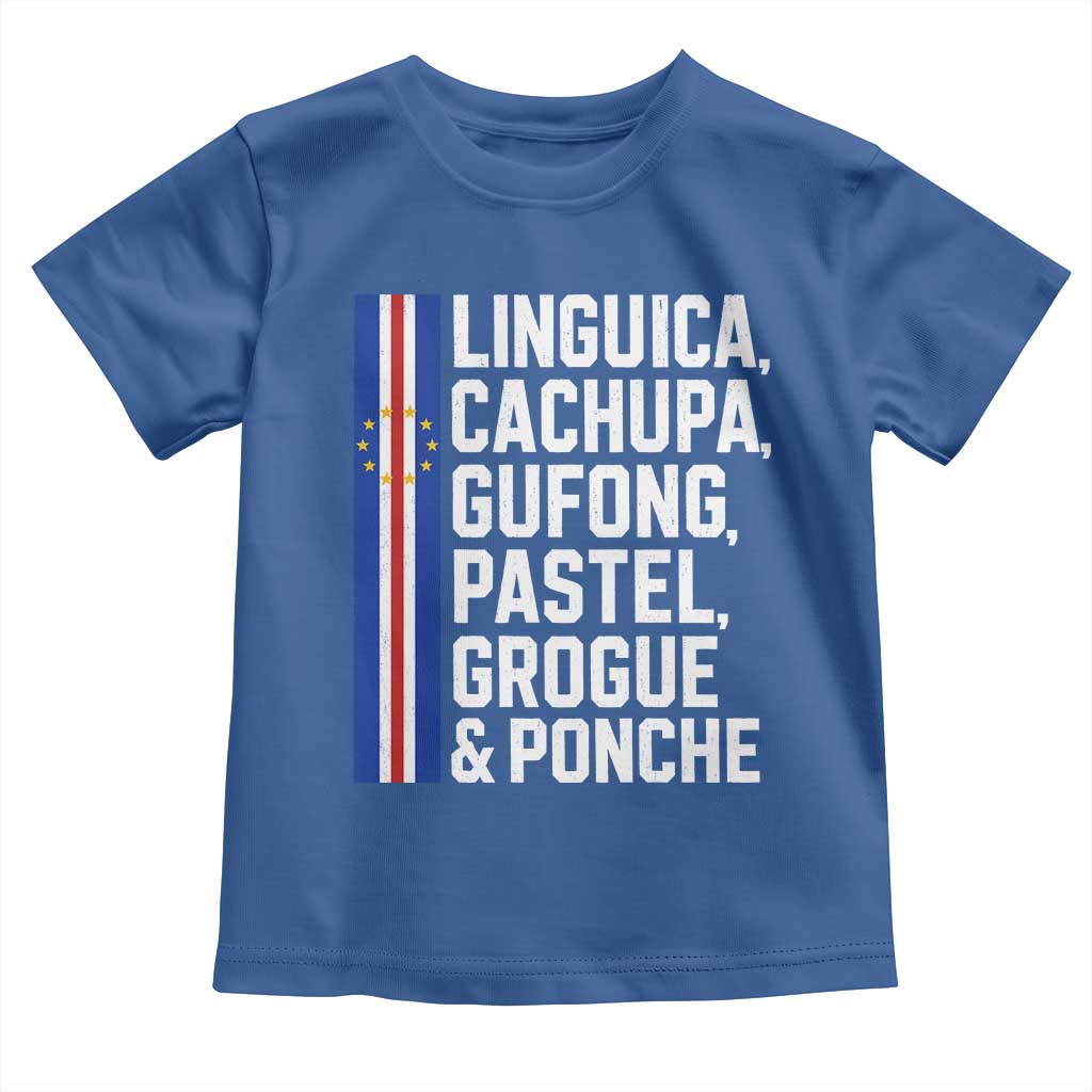 Cape Verde Cuisine Toddler T Shirt Linguica Cachupa Gufong Cabo Verde Heritage TS11 Royal Blue Print Your Wear
