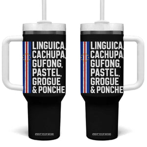 Cape Verde Cuisine Tumbler With Handle Linguica Cachupa Gufong Cabo Verde Heritage