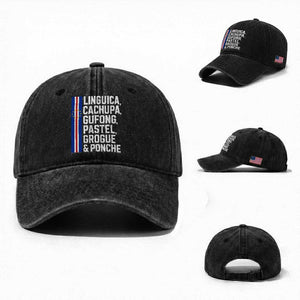 Cape Verde Cuisine Washed Cotton Baseball Cap Linguica Cachupa Gufong Cabo Verde Heritage
