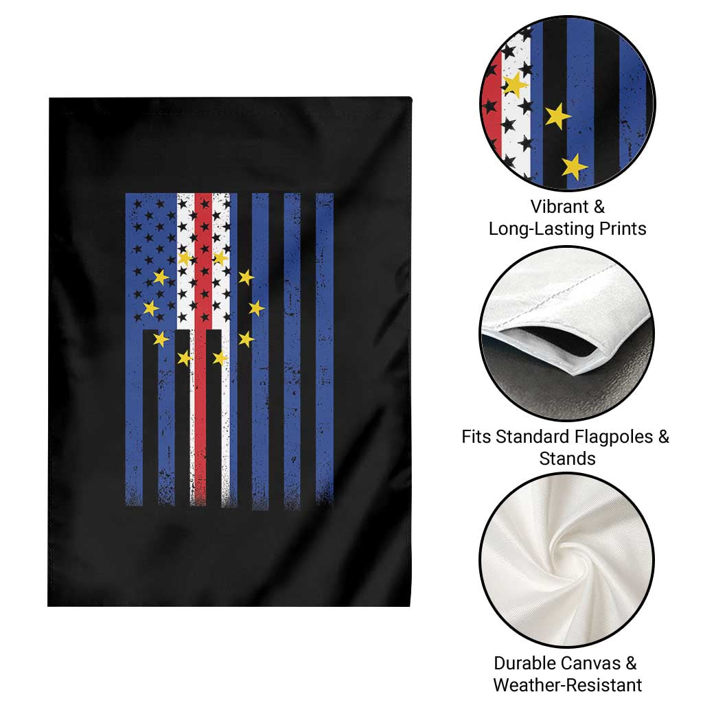 Half Cape Verdean Half American Garden Flag Cabo Verdean Roots Vintage Cape Verde Flag
