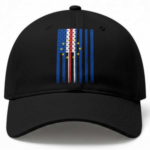 Half Cape Verdean Half American Baseball Cap Cabo Verdean Roots Vintage Cape Verde Flag