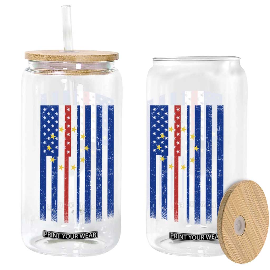 Half Cape Verdean Half American Glass Can Cabo Verdean Roots Vintage Cape Verde Flag