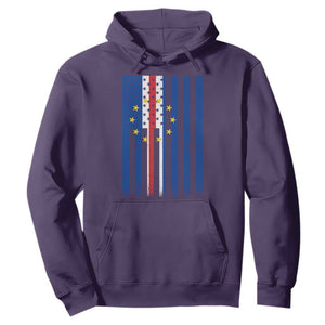 Half Cape Verdean Half American Hoodie Cabo Verdean Roots Vintage Cape Verde Flag