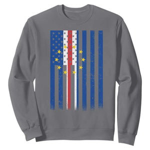 Half Cape Verdean Half American Sweatshirt Cabo Verdean Roots Vintage Cape Verde Flag