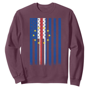 Half Cape Verdean Half American Sweatshirt Cabo Verdean Roots Vintage Cape Verde Flag