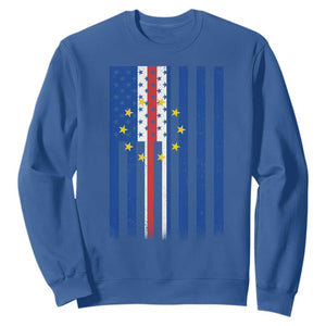 Half Cape Verdean Half American Sweatshirt Cabo Verdean Roots Vintage Cape Verde Flag