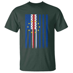 Half Cape Verdean Half American T Shirt Cabo Verdean Roots Vintage Cape Verde Flag
