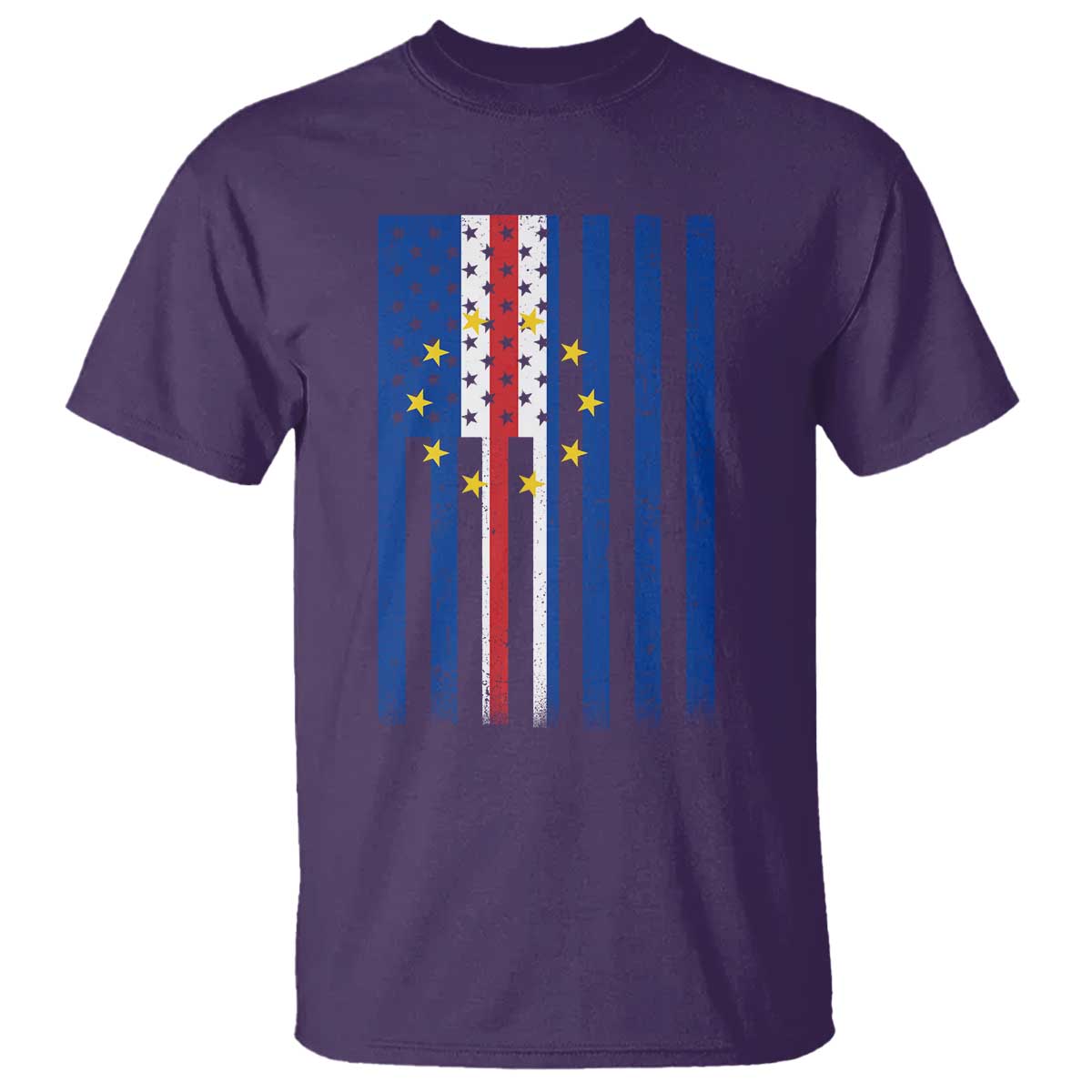 Half Cape Verdean Half American T Shirt Cabo Verdean Roots Vintage Cape Verde Flag