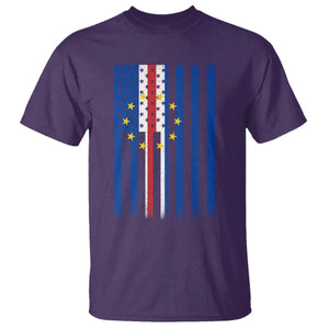 Half Cape Verdean Half American T Shirt Cabo Verdean Roots Vintage Cape Verde Flag