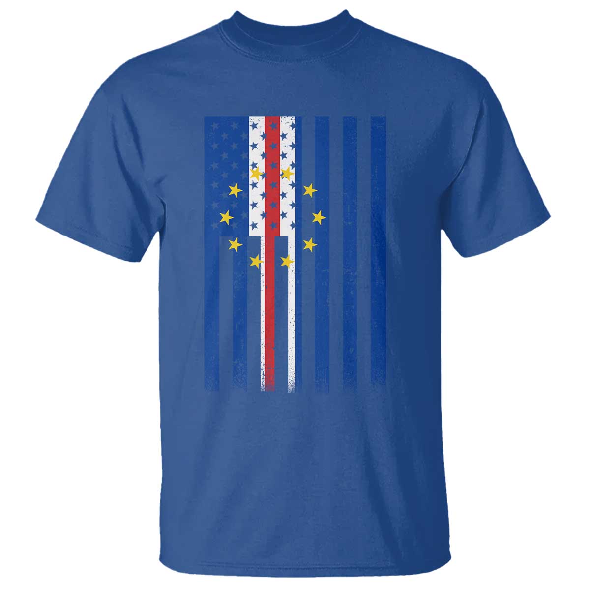 Half Cape Verdean Half American T Shirt Cabo Verdean Roots Vintage Cape Verde Flag