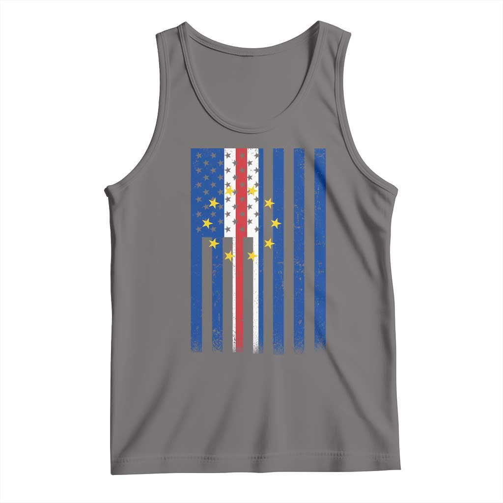 Half Cape Verdean Half American Tank Top Cabo Verdean Roots Vintage Cape Verde Flag