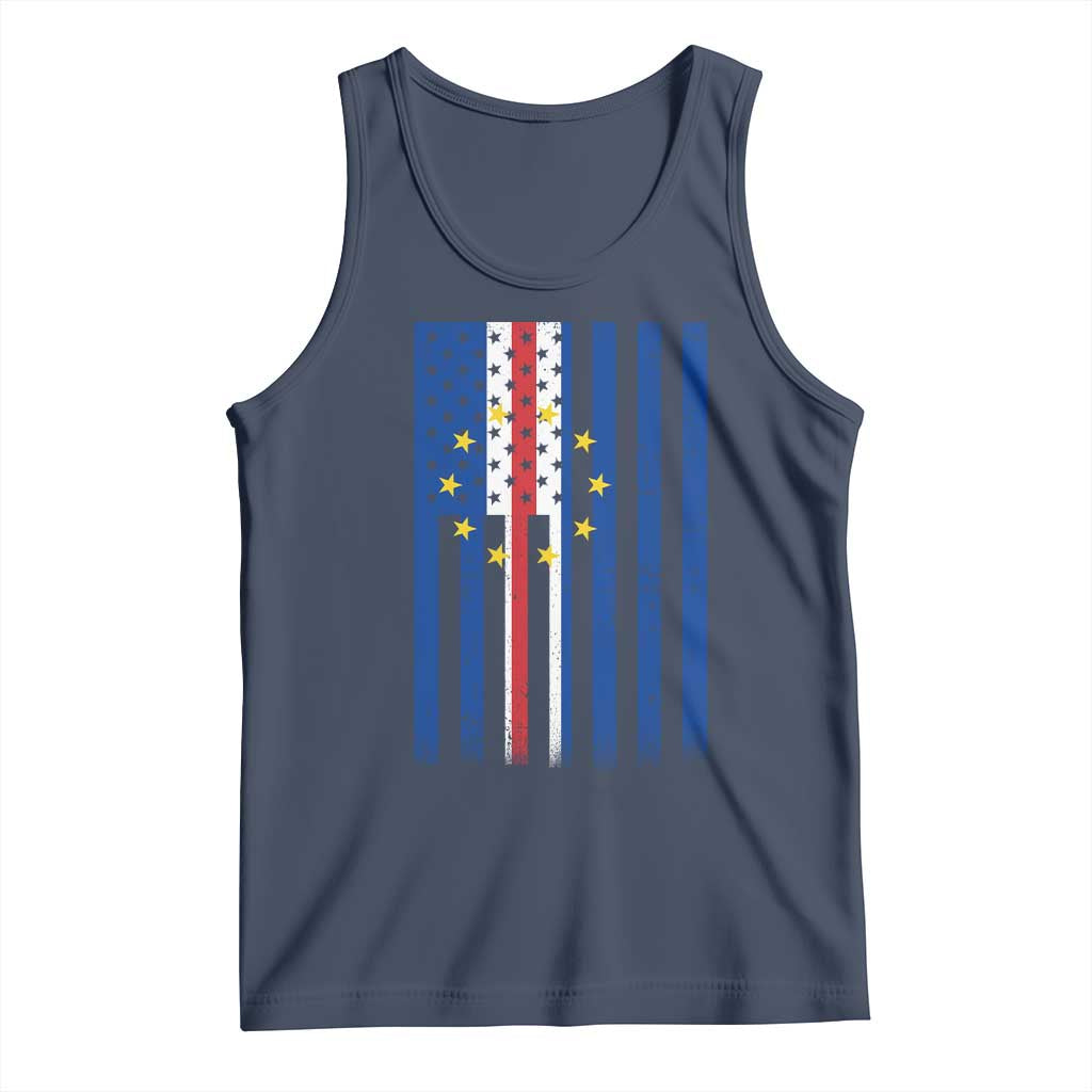 Half Cape Verdean Half American Tank Top Cabo Verdean Roots Vintage Cape Verde Flag
