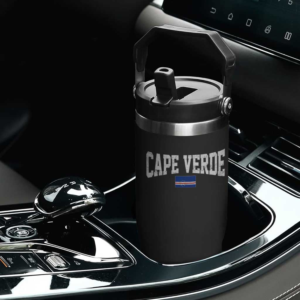 Cape Verde Sports Throwback Flip Straw Tumbler Cabo Verdean Pride