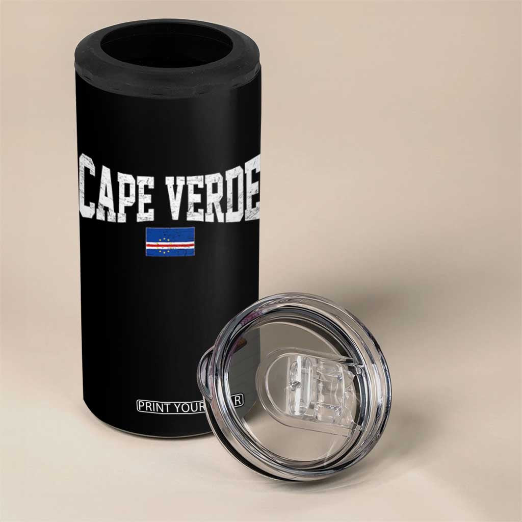 Cape Verde Sports Throwback 4 in 1 Can Cooler Tumbler Cabo Verdean Pride
