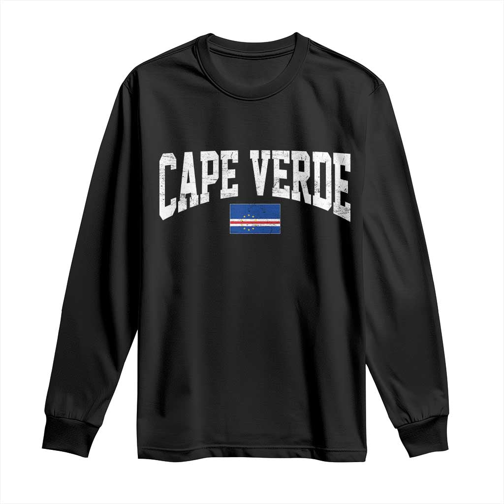 Cape Verde Sports Throwback Long Sleeve Shirt Cabo Verdean Pride