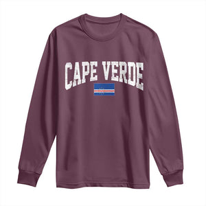 Cape Verde Sports Throwback Long Sleeve Shirt Cabo Verdean Pride