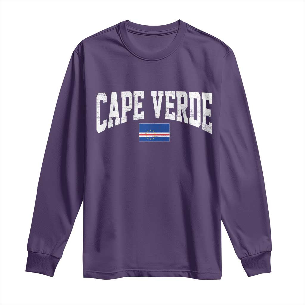 Cape Verde Sports Throwback Long Sleeve Shirt Cabo Verdean Pride