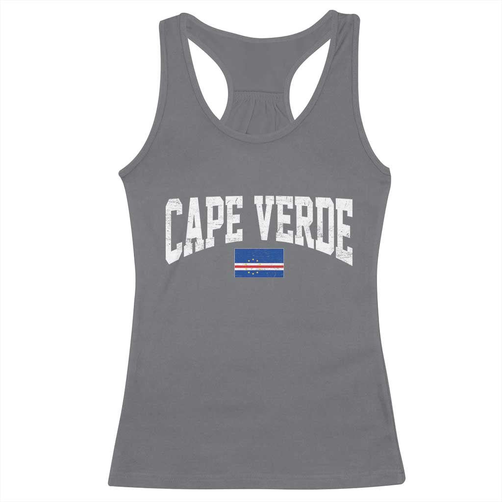 Cape Verde Sports Throwback Racerback Tank Top Cabo Verdean Pride