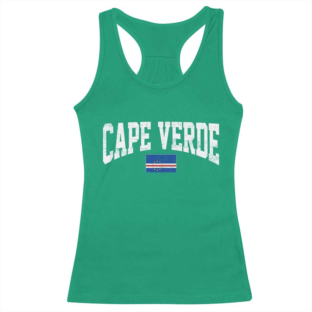 Cape Verde Sports Throwback Racerback Tank Top Cabo Verdean Pride