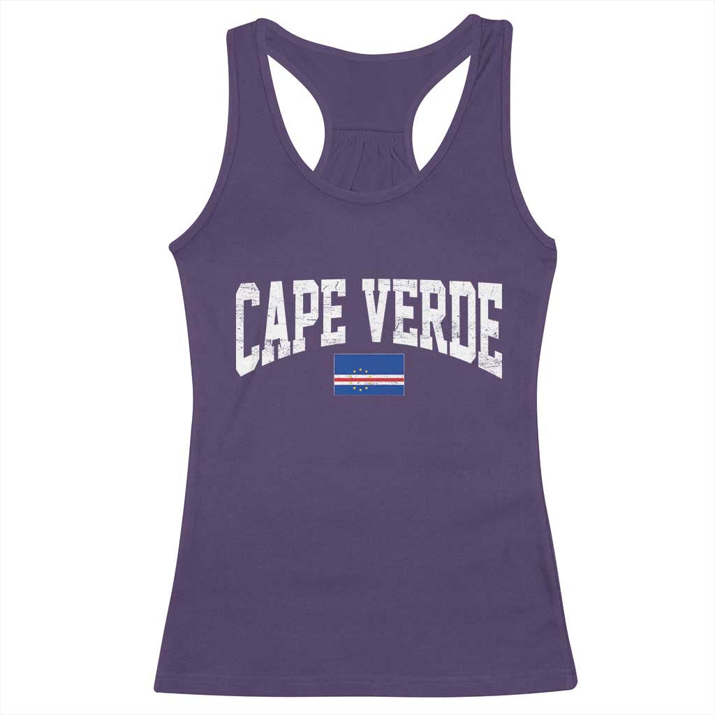 Cape Verde Sports Throwback Racerback Tank Top Cabo Verdean Pride