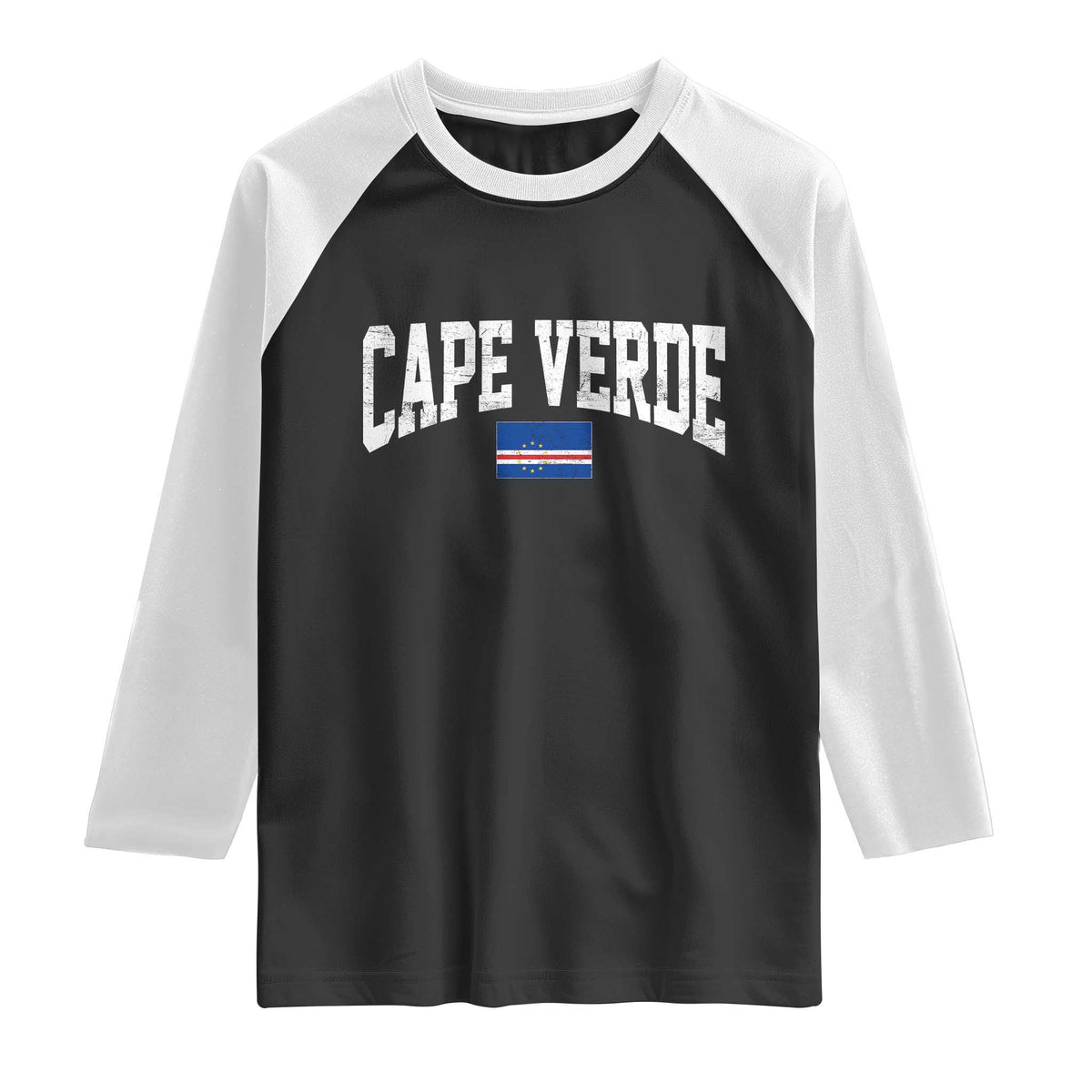 Cape Verde Sports Throwback Raglan Shirt Cabo Verdean Pride