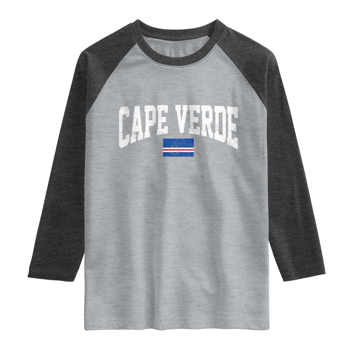 Cape Verde Sports Throwback Raglan Shirt Cabo Verdean Pride