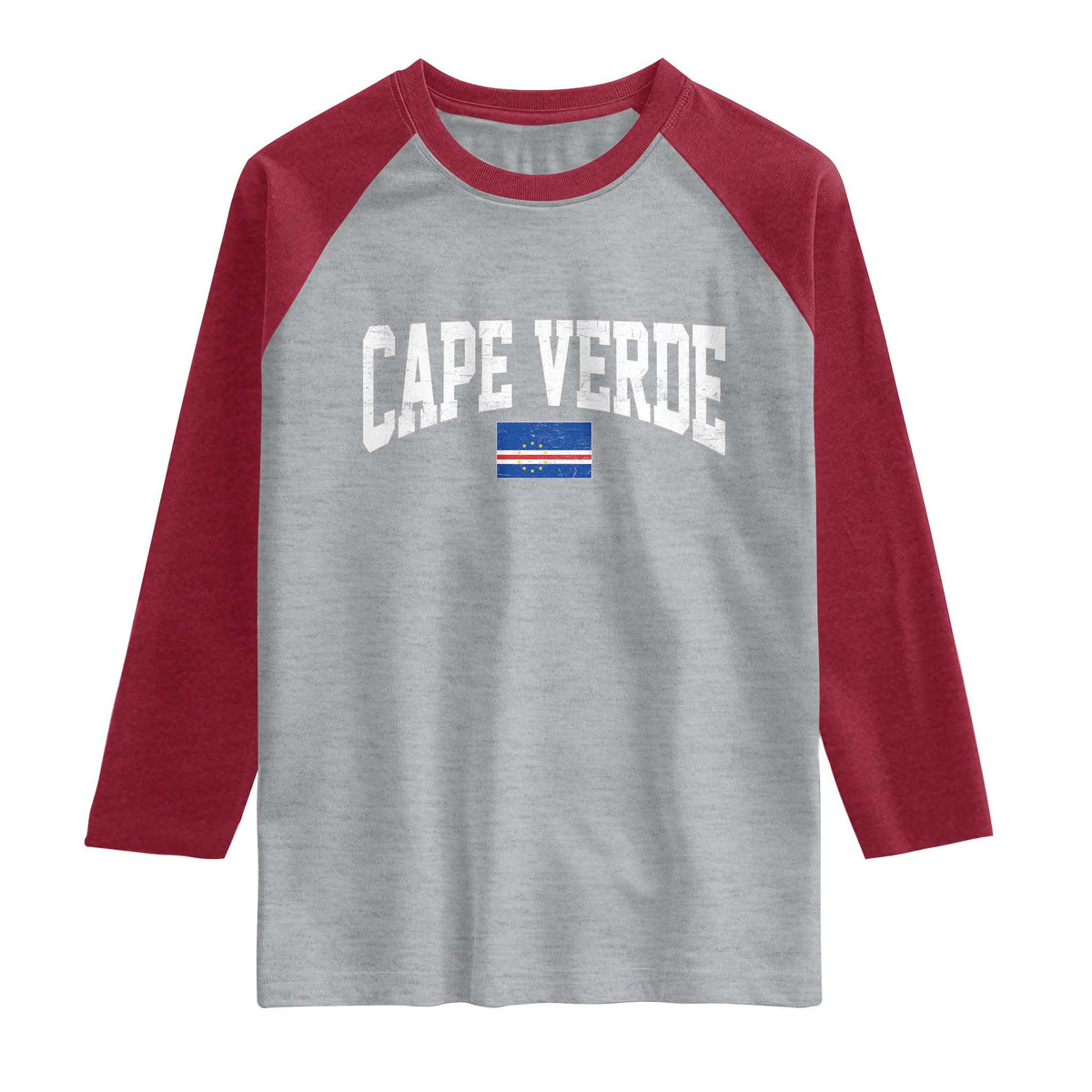 Cape Verde Sports Throwback Raglan Shirt Cabo Verdean Pride