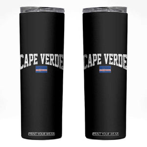 Cape Verde Sports Throwback Skinny Tumbler Cabo Verdean Pride