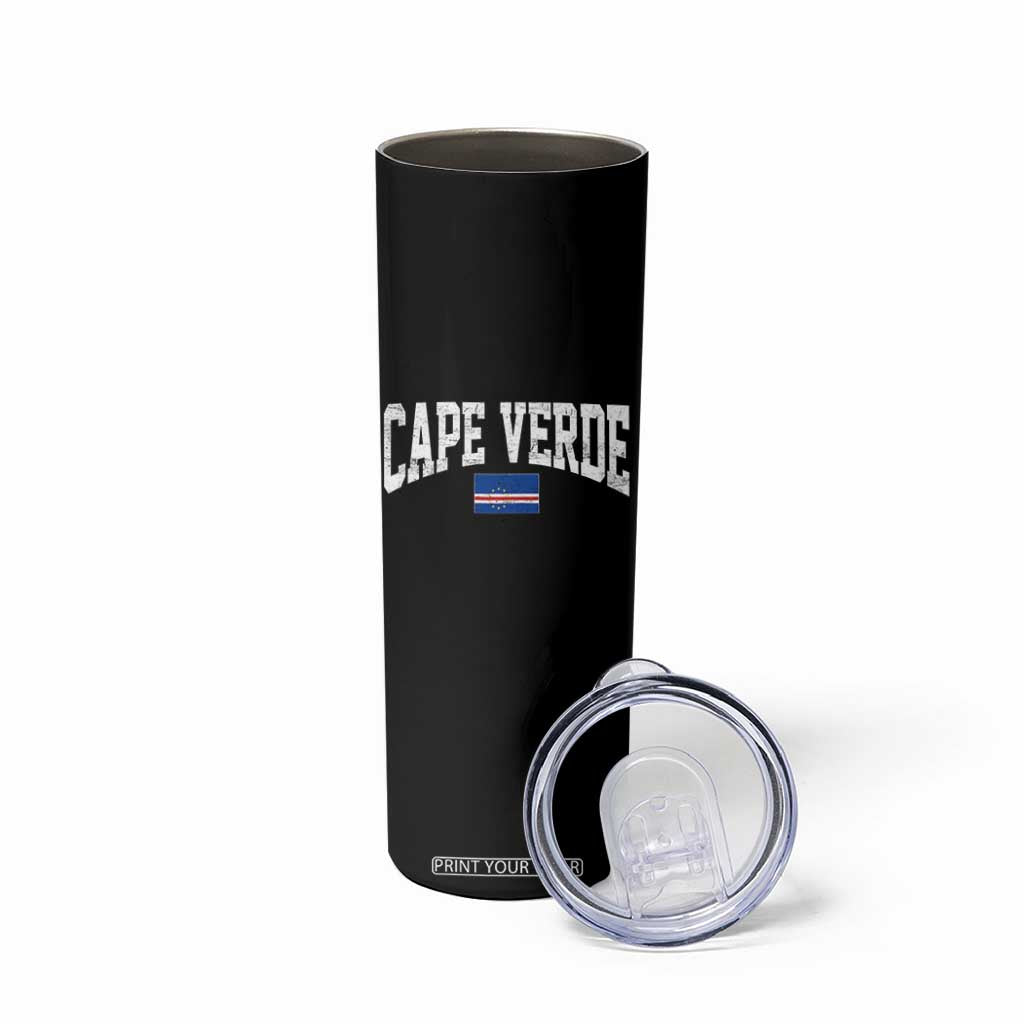 Cape Verde Sports Throwback Skinny Tumbler Cabo Verdean Pride