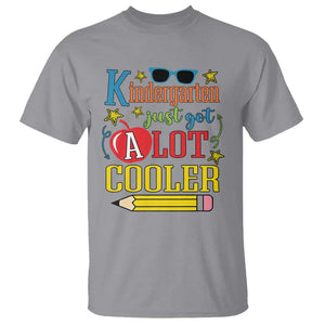 Funny Kindergarten Just Got A Lot Cooler T Shirt First Day Of School Sunglass Red Apple TS11 Sport Gray Print Your Wear