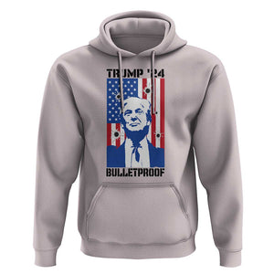 Trump' 24 Hoodie Bulletproof American Flag 45 47 TS11 Ice Gray Print Your Wear