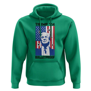 Trump' 24 Hoodie Bulletproof American Flag 45 47 TS11 Irish Green Print Your Wear
