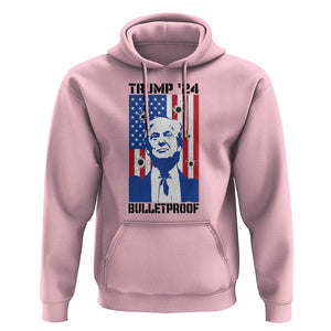 Trump' 24 Hoodie Bulletproof American Flag 45 47 TS11 Light Pink Print Your Wear