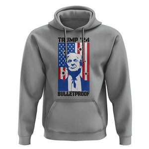 Trump' 24 Hoodie Bulletproof American Flag 45 47 TS11 Sport Gray Print Your Wear