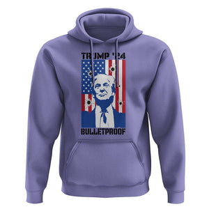 Trump' 24 Hoodie Bulletproof American Flag 45 47 TS11 Violet Print Your Wear