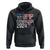 Trump Never Surrender 2024 Hoodie American Flag Raised Fist TS11 Black Print Your Wear