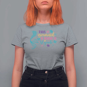 Funny Back To School T Shirt For Women This Mermaid Is Headed To 1st Grade Bubbles Starfish Seashell TS11 Sport Gray Print Your Wear